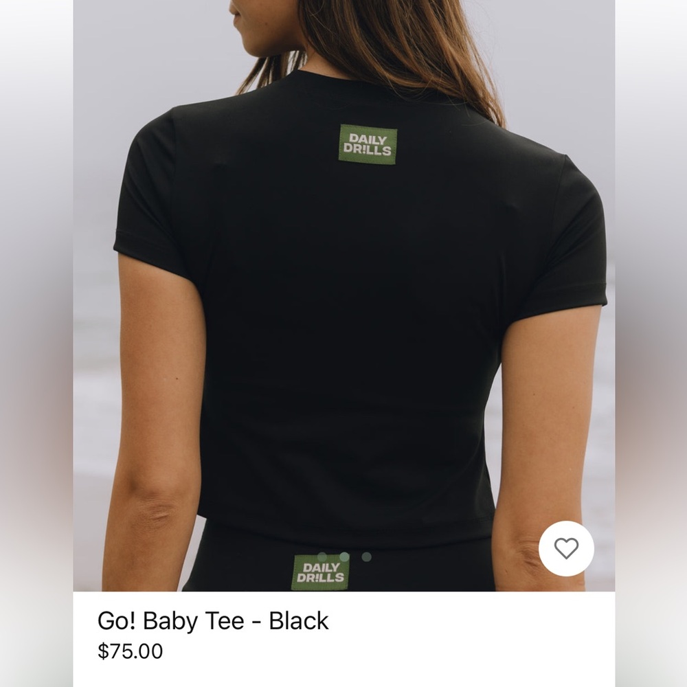 Daily Drills Go! Baby Tee - Black with Green Logo